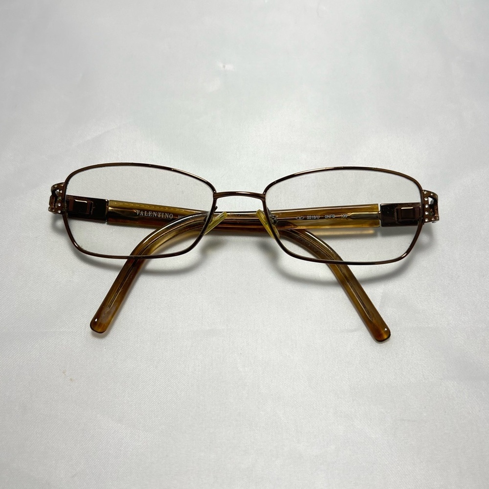 Valentino Eyeglasses Brown Metal - Frames Only